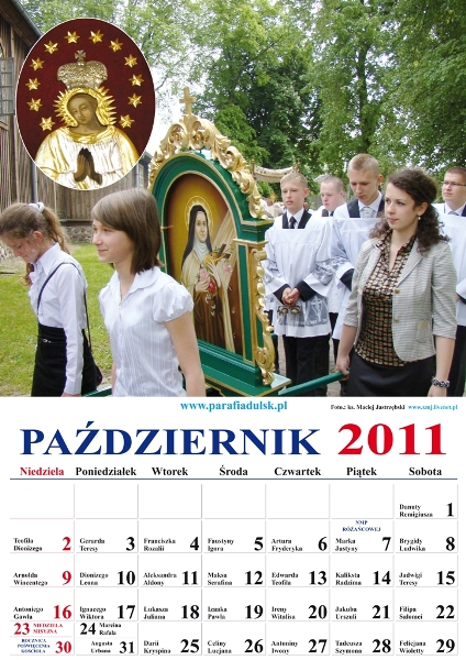 Kalendarz parafialny 2011
