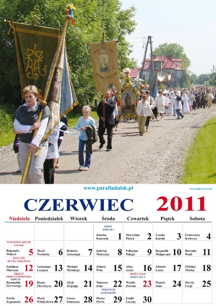 Kalendarz parafialny 2011
