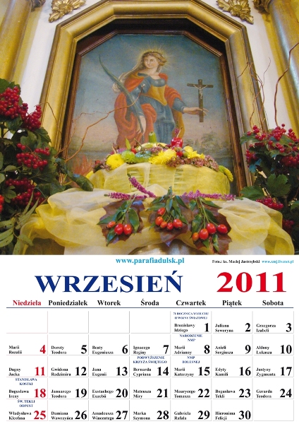 Kalendarz parafialny 2011
